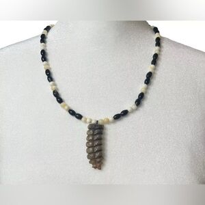 Rattlesnake Necklace Rattler Pendant 20” Glass Hand Beaded Snake Western Cowboy